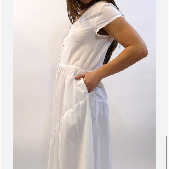 LaCausa white dress with buttons size small - Picture 3 of 8